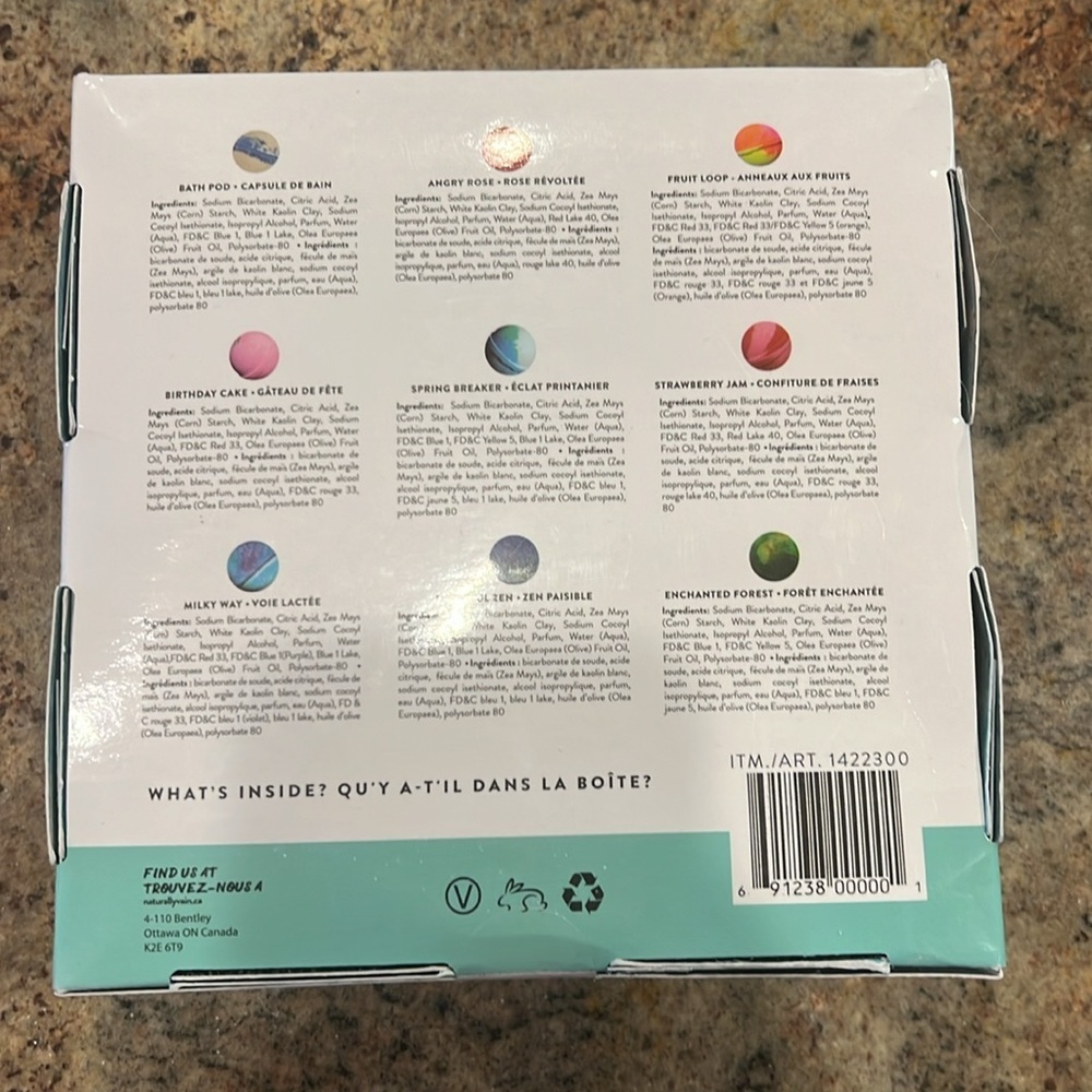 🛀 NEW 🛀 Naturally Vain 9 Bath Bombs in Original Package Box Set, Handmade - Picture 2 of 2